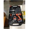 Image 2 : CORDLESS BLACK AND DECKER DRILL AND HARDWARE ORGANIZER WITH CONTENTS