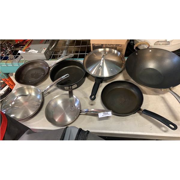 LOT OF STORE RETURN PONS AND WOK