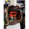 Image 8 : 2 BOXES OF SHOP SUPPLIES, GAS PUMP HANDLE, AIR HOSE, ETC