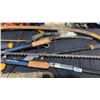 Image 3 : LOT OF PRUNERS, FISKARS, CROWBARS, DRAWKNIFE AND SAW