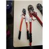Image 2 : 2 PAIRS OF BOLT CUTTERS AND CABLE CRIMPERS