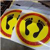 Image 4 : LOT OF SOCIAL DISTANCING 15" FLOOR DECALS APPROX 75