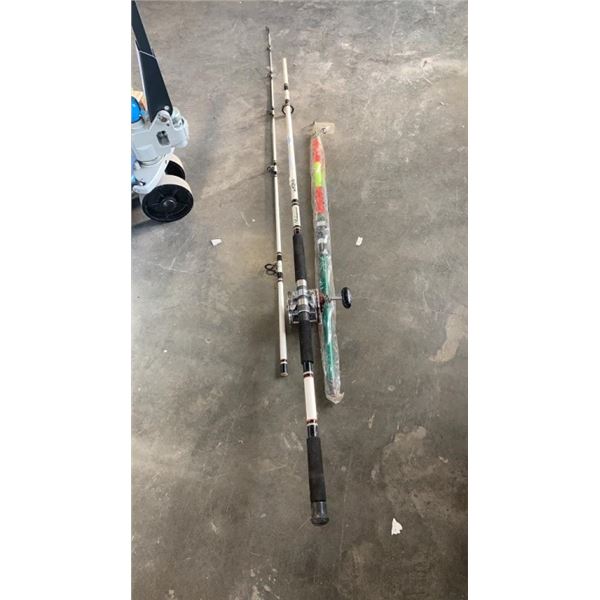 OCEAN FISHING WITH REEL AND COLLAPSIBLE FISHING ROD