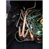 Image 3 : TOTE OF TOOLS, EXTENTION CORD, GRAPPLING HOOK, SHOP SUPPLIES