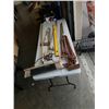 Image 1 : JACKALL, 3 BAR CLAMPS, 2 PIPE CLAMPS, LEVEL, BROOM AND STRAIGHT EDGE