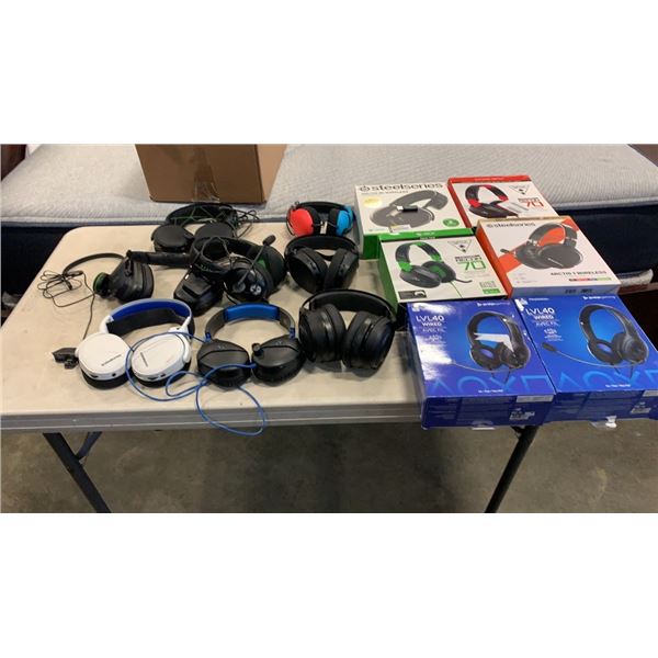 DEFECTIVE STORE RETURNS - 15 HEADPHONES, GAMING, WIRELESS, WIRED