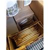 Image 4 : 2 BOXES OF NEW DISHES AND MARTHA STEWART PLATES, DISHES, WINE GLASSES