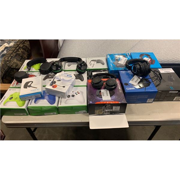 DEFECTIVE STORE RETURNS - 10 XBOX SERIES X/S/ ONE CONTROLLERS, 12 HEADPHONES, GAMING, WIRELESS, WIRE