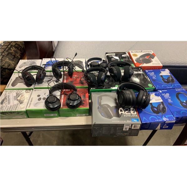 DEFECTIVE STORE RETURNS - 10 XBOX SERIES X/S/ ONE CONTROLLERS, 15 HEADPHONES, GAMING, WIRELESS, WIRE