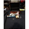 Image 1 : WOOD JEWELRY BOX WITH CONTENTS