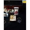 Image 3 : WOOD JEWELRY BOX WITH CONTENTS