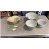 Image 1 : CARLTON WARE SALAD BOWL 2 ROYAL FALCON BOWLS AND CHURCH GRESLEY MIXING BOWL
