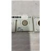 Image 3 : 4  1943 CANADIAN WAR-TIME COINS 25 CENT AND 10 CENT - .800 SILVER AND VICTORY 5 CENT AND 1 CENT