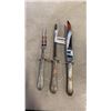 Image 1 : 3 PIECE NORTHUMBRIA STERLING HANDLE CARVING SET