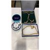 Image 1 : BELLA PERLINA BRACELET, GOLD TONE NECKLACE AND LEES GOLD TONE BOLO TIE