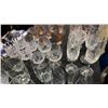 Image 3 : CRYSTAL GLASSES AND STEMWARE, PINK GLASSES, LIDDED CRYSTAL DISH AND OTHER SERVING PIECES