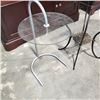 Image 2 : 2 GLASS TOP ENDTABLES