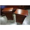 Image 2 : PAIR OF BOURBON ONE DOOR NIGHTSTANDS