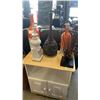 Image 1 : 3 DECORATIVE VASES, CERAMIC ART AND METAL ART