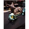 Image 2 : CONCRETE DEER FIGURE AND 2 FROG GARDEN FIGURES