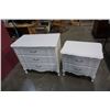 Image 2 : WHITE 3 DRAWER DRESSER AND 2 DRAWER NIGHTSTAND