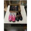 Image 1 : LOT OF NEW BARE BOOTS SIZE 8, LOAFERS SIZE 8 AND SLIPPERS SIZE 41