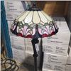 Image 2 : METAL FLOOR LAMP WITH STAINED GLASS SHADE