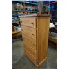 Image 2 : PINE 5 DRAWER CHEST OF DRAWERS