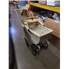 Image 2 : VINTAGE METAL BABY DOLL PRAM AND BED