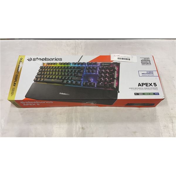 STEEL SERIES APEX 5 RGB GAMING KEYBOARD - TESTED WORKING