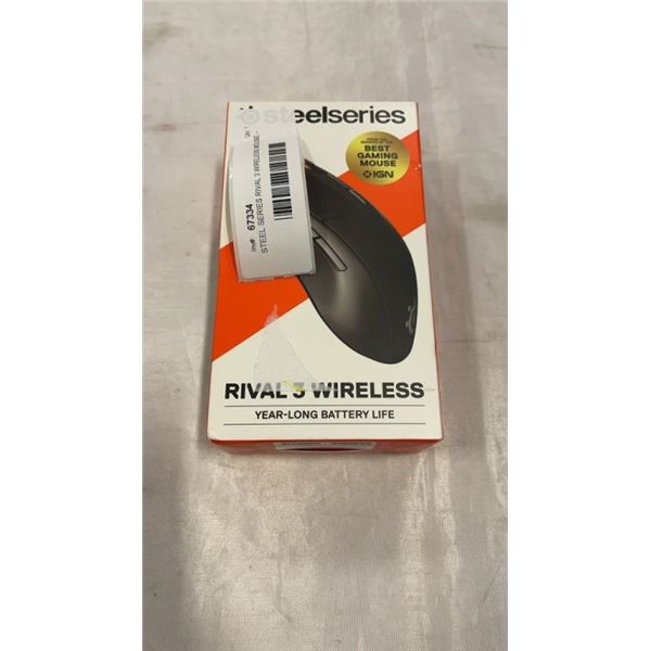 STEEL SERIES RIVAL 3 WIRELESS MOUSE - TESTED WORKING, BLUETOOTH DOES NOT WORK