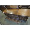 Image 2 : WALNUT FINISH DRESSER WITH MIRROR AND HEADBOARD
