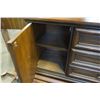 Image 8 : WALNUT FINISH DRESSER WITH MIRROR AND HEADBOARD