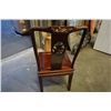Image 8 : MOTHER OF PEARL INLAID SOLID ROSEWOOD DINING TABLE WITH 2 CHAIRS