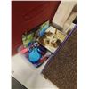 Image 2 : COOLER OF ESTATE GOODS, CAT ITEMS, SHELF, SCRATCH PAD