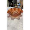 Image 2 : AMETHYST GLASS BASKET AND PEDESTAL DISH AND CARNIVAL GLASS BOWL
