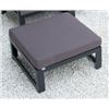 Image 1 : BRAND NEW GREY ALUMINUM PATIO OTTOMAN W/ DARK GREY CUSHION - RETAIL $199