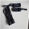 Image 1 : 2 NEW KEENSTONE 3000 LUMEN ADJUSTABLE BEAM FLASHLIGHTS NO BATTERIES WITH 18650 BATTERY CHARGERS
