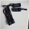 Image 1 : 2 NEW KEENSTONE 3000 LUMEN ADJUSTABLE BEAM FLASHLIGHTS NO BATTERIES WITH 18650 BATTERY CHARGERS