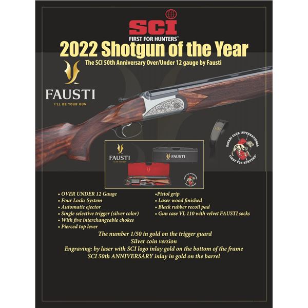 SCI Shotgun of the Year - 50th Anniversary Fausti Caledon Over / Under in 12ga.