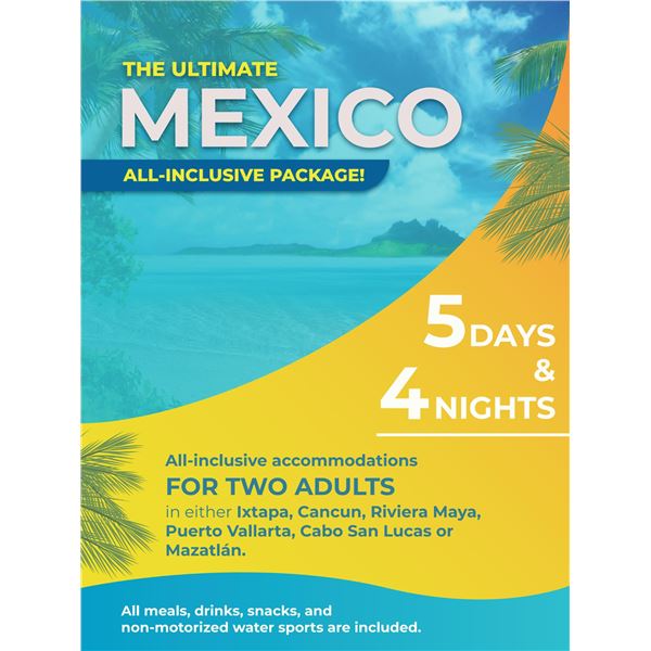 North Florida Chapter donates 5 days / 4 nights all-inclusive for two adults in Mexico