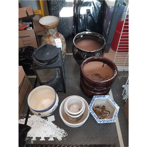 Outdoor Pots and Inside Vase