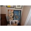 Image 2 : OWL LOT: FRAMED ART, COLLECTOR PLATES & CARVED WOODEN OWL (10 PCS)