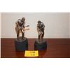Image 1 : MUSICIAN STATUES & GLASS "NEW ORLEANS" PAPERWEIGHTS (4 PCS)