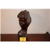 Image 1 : CARVED WOOD FEMALE BUST; SIGNED FRANK SCHIRMAN (19" TALL)