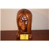Image 1 : CARVED WOOD FEMALE BUST; SIGNED (15 " TALL)