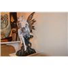 Image 1 : BLACK & WHITE FOREST FAIRY SITTING W/BABY DRAGON STATUE & GOTHIC FAIRY W/DRAGON (2 PCS)