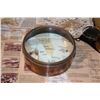 Image 2 : COLLECTION OF BRASS MAGNIFYING GLASSES & SETH THOMAS CLOCK (5 PCS)