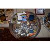 Image 2 : LARGE COLLECTION OF ASSORTED PINS, MEDALLIONS, KEY CHAINS, TIE TACKS/BARS, STICKER, ETC.