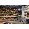Image 2 : LARGE LOT OF TRAIN SET & ACCESSORIES: CARS (64) SCALE (40) LOCOMOTIVES (4), TREES, CARS, TRUCK, HATS